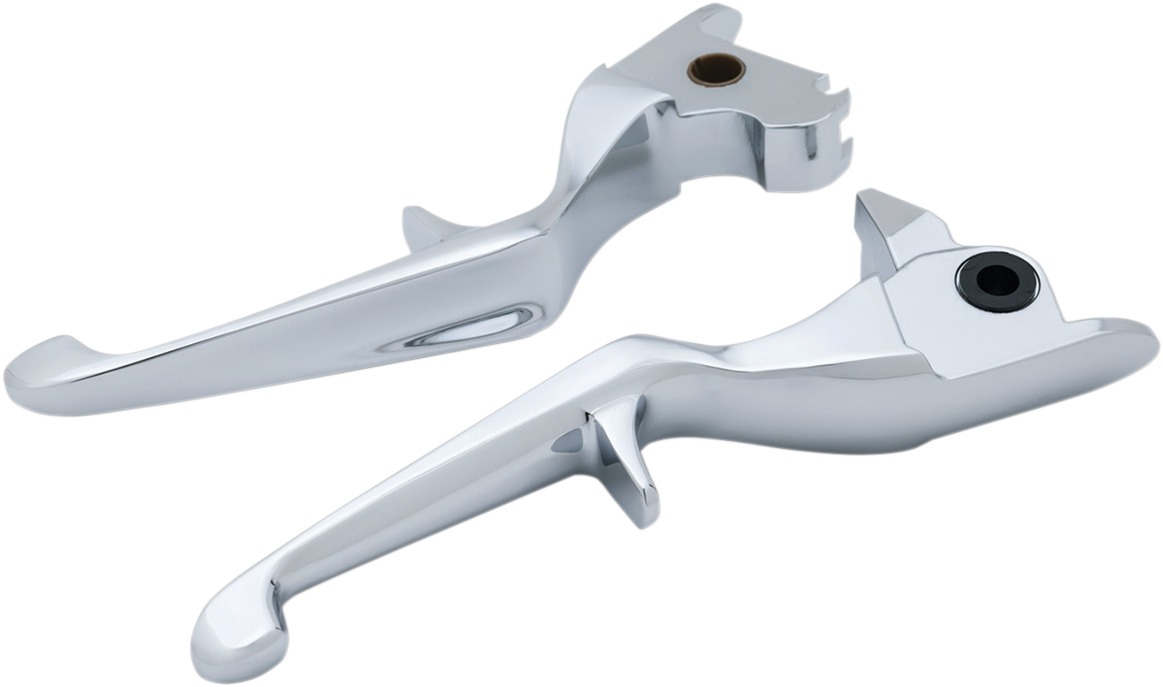 Trigger Hydraulic Brake/Clutch Lever Set Chrome - For 14-16 HD FLH FLT - Click Image to Close