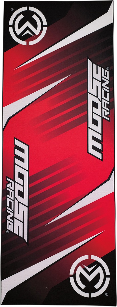Moose Absorbent Motorcycle Mat Red/Black 78-3/4" x 31-1/2" - Click Image to Close