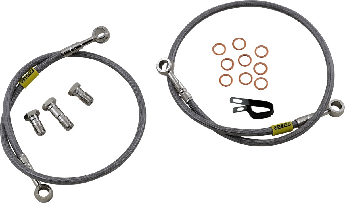 Stainless Steel Front 2-Line Brake Line - For 99-02 Yamaha YZFR6 - Click Image to Close