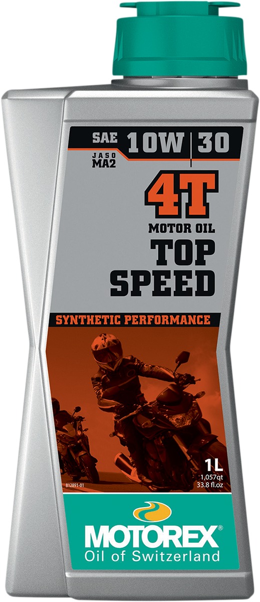 MOTOREX Top Speed 4T 10W30 Synthetic Engine Oil 1L - Synthetic 4-stroke engine oil, 10W30, 1L - Click Image to Close