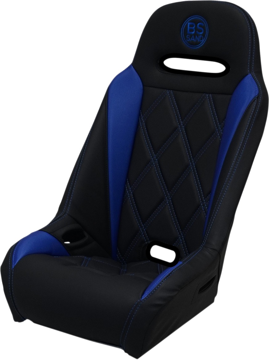 Extreme Diamond Solo Seat Black/Blue - For Maverick X3 Turbo R YXZ1000R - Click Image to Close