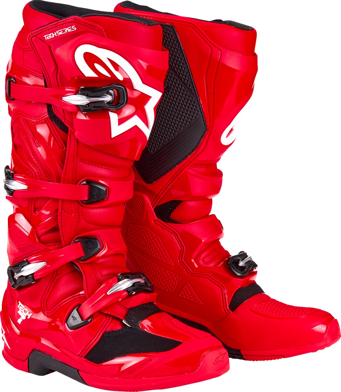 Alpinestars Tech 7 Boots Bright Red Size 12 - High-performance off-road boots in US size 12 - Click Image to Close