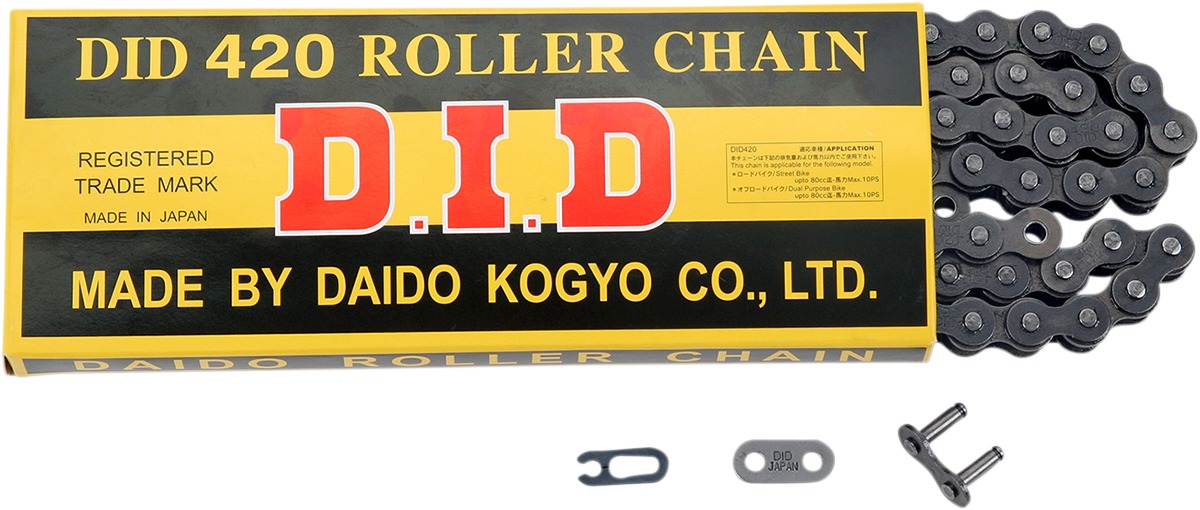 D.I.D 420D Standard Drive Chain 126 Links Non-O-Ring Natural - Click Image to Close