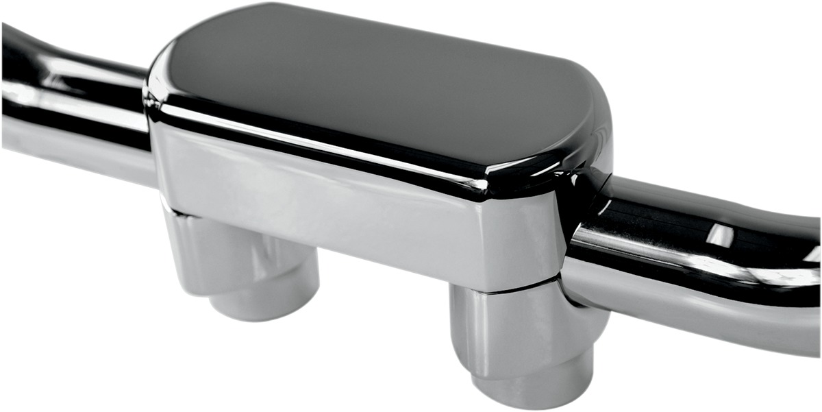 Drag Specialties Big Buffalo Handlebar Riser & Clamp Kit Chrome 1.5 in - Chrome riser and clamp kit for 1.5 in handlebars - Click Image to Close