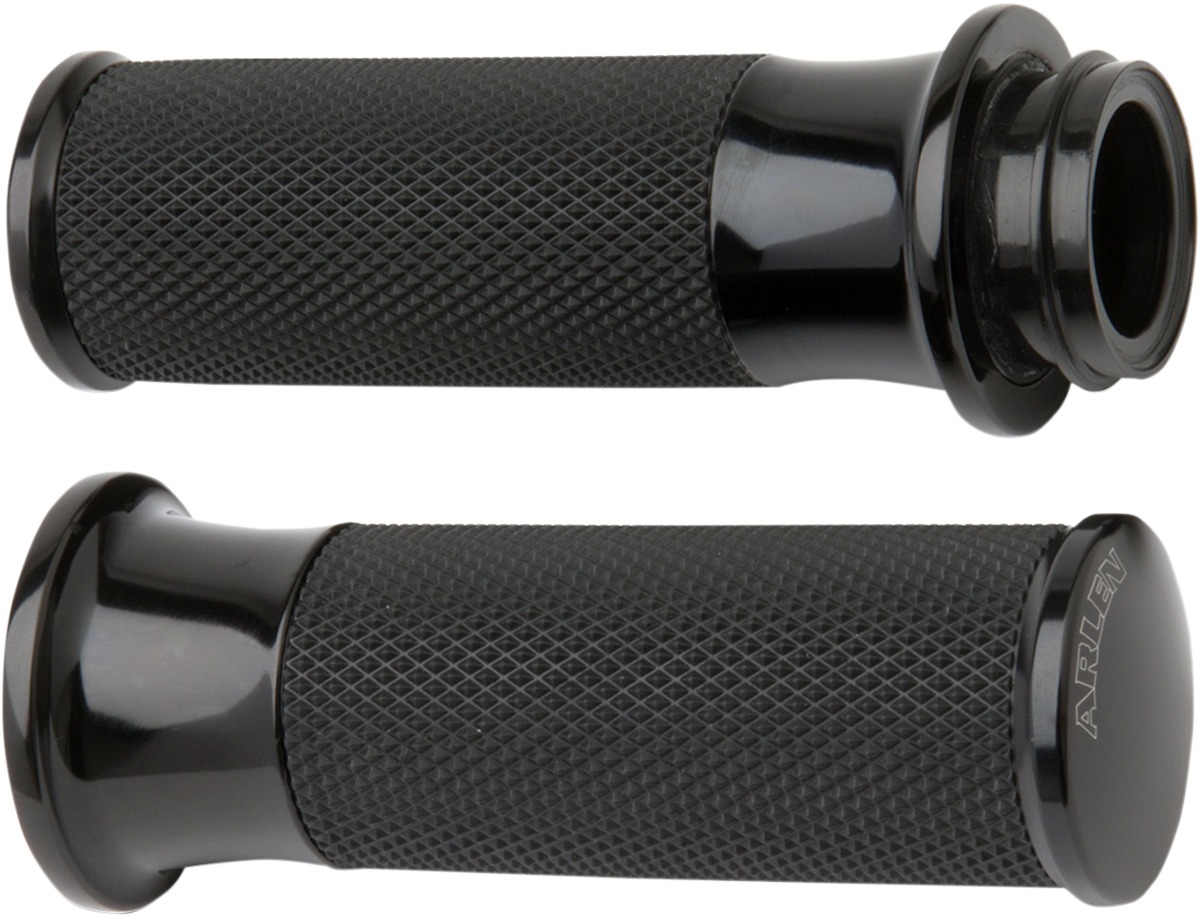 Arlen Ness Smoothie Fly-By-Wire Fusion Series Grips Black - Click Image to Close