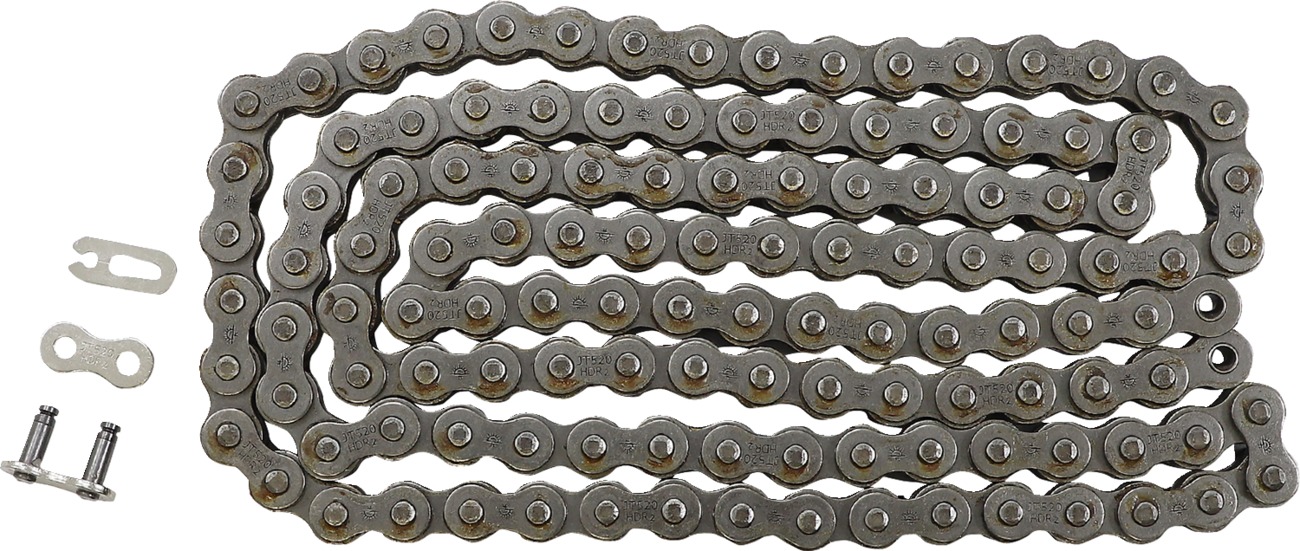 JT Chains 520HDR 124-Link Raw Drive Chain - Competition 520 chain, clip master link - Click Image to Close