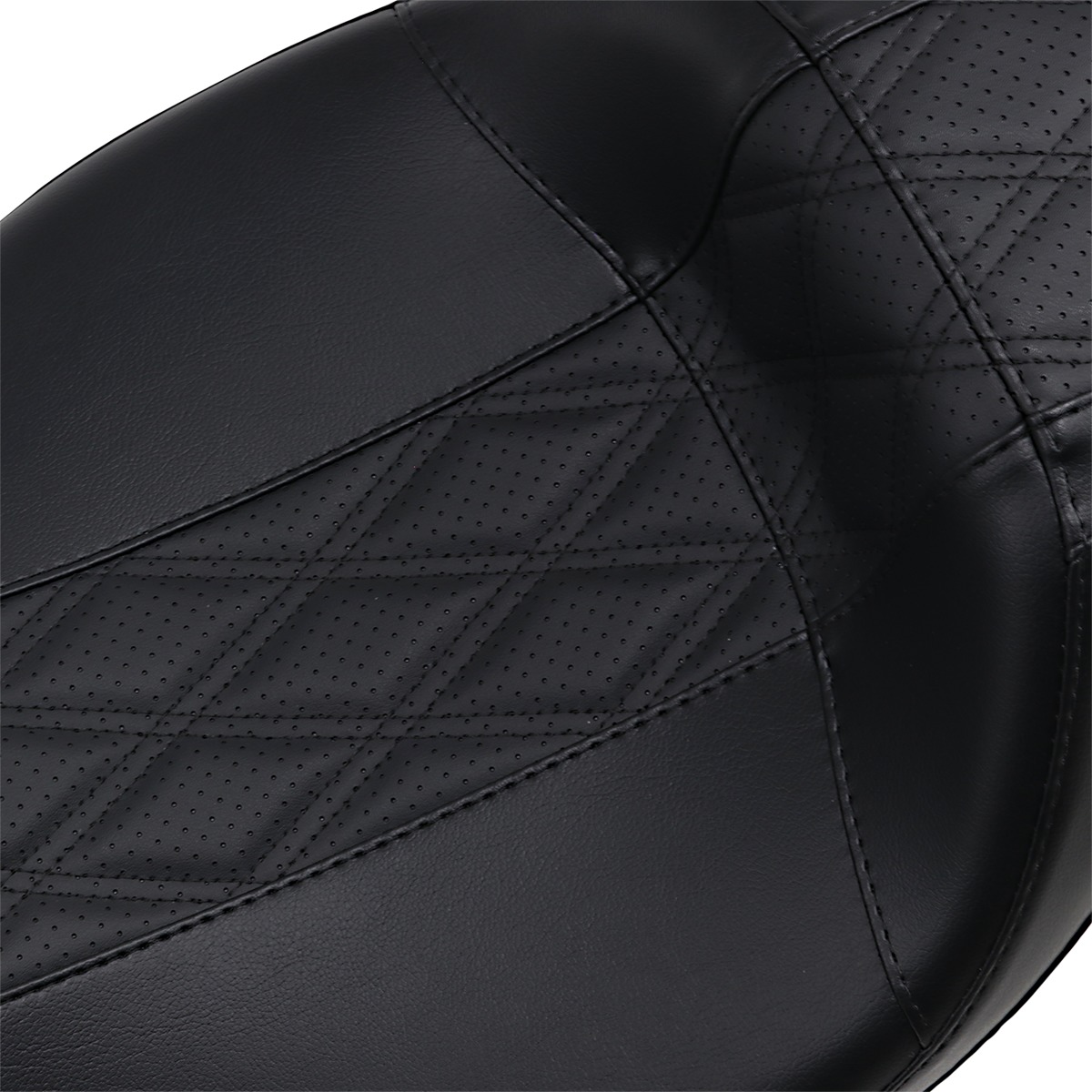 Outcast Daddy Long Legs Seat - Full Length DBL Diamond - For 08-22 Harley FLH FLT - Click Image to Close