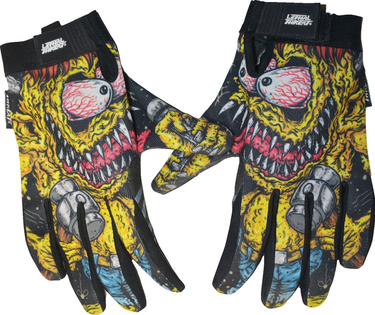 Lethal Threat Grease Monster Gloves Medium Men's Blue/Gray - Men's medium Grease Monster gloves by Lethal Threat - Click Image to Close