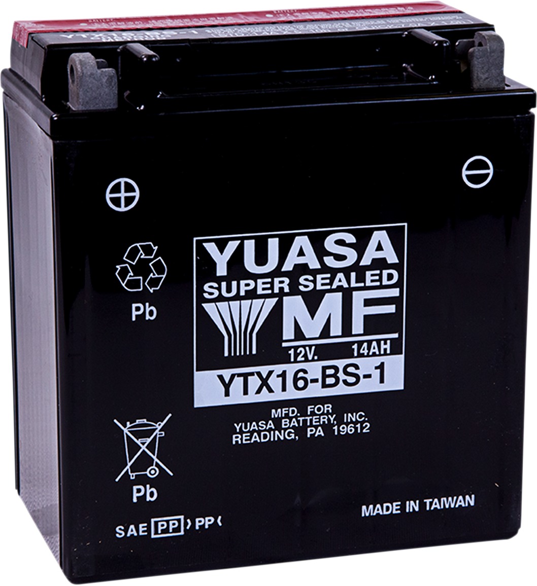 AGM Maintenance Free Battery YTX16-BS-1 - Click Image to Close