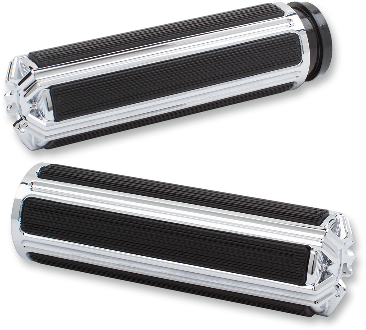 Arlen Ness 10-Gauge Grips Chrome TBW - Click Image to Close