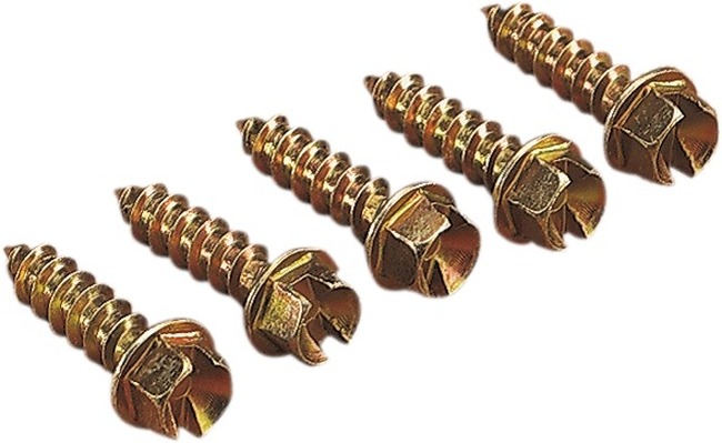 5/8" Original Gold Screws - 1000 Pack - Motorcycle & ATV Ice Racing Studs - Click Image to Close