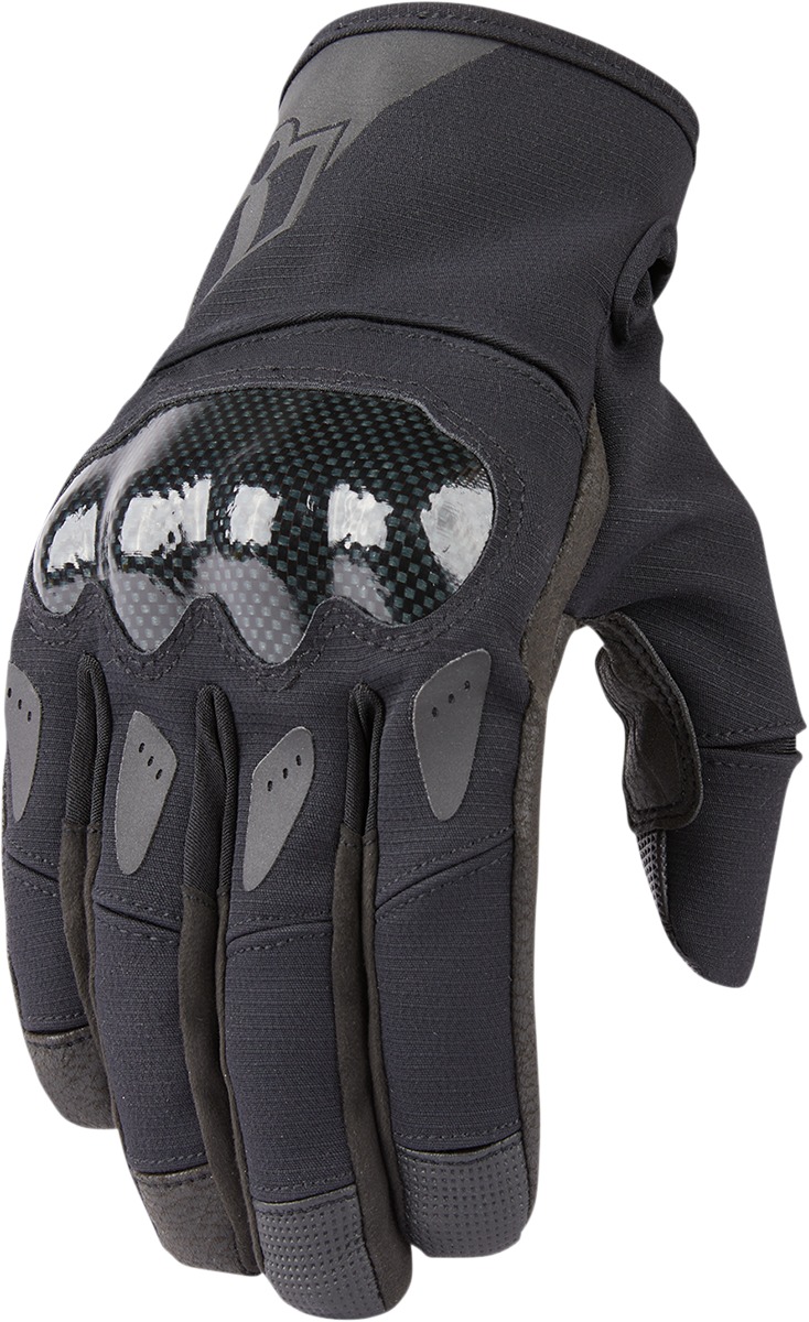 ICON Stormhawk Gloves Black/Gray 2XL Men's - 3-season waterproof gloves for men, size 2XL - Click Image to Close