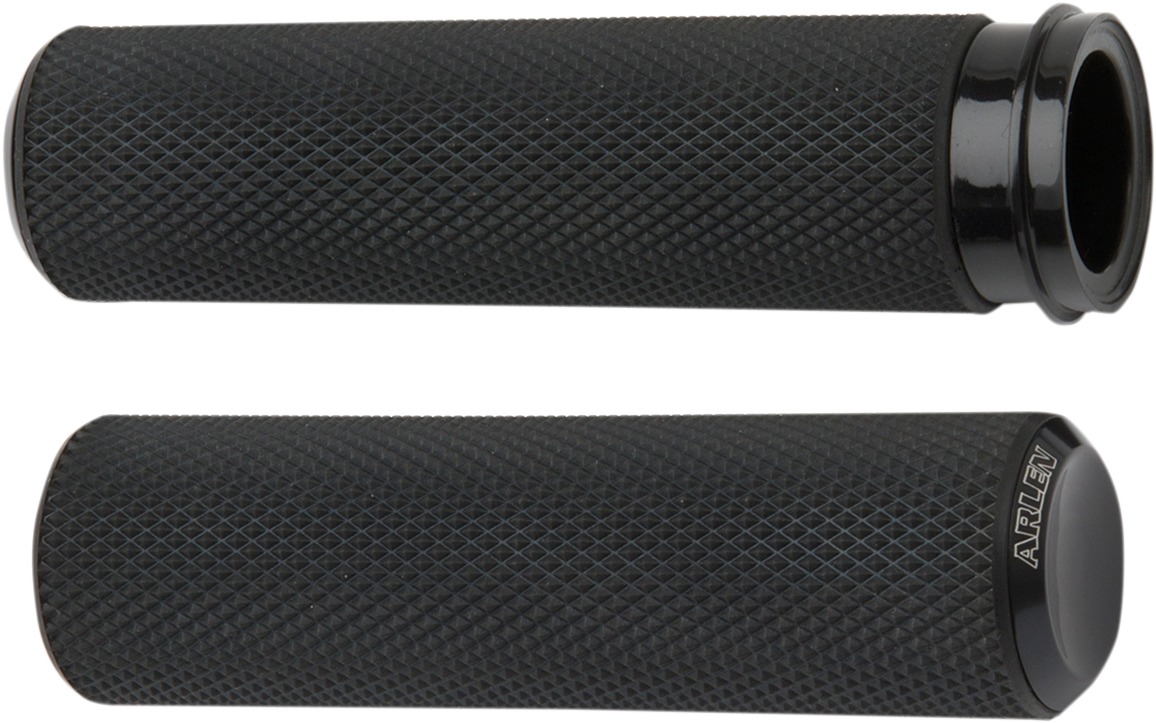 Arlen Ness Fly-By-Wire Fusion Series Grips Black Knurled - Click Image to Close