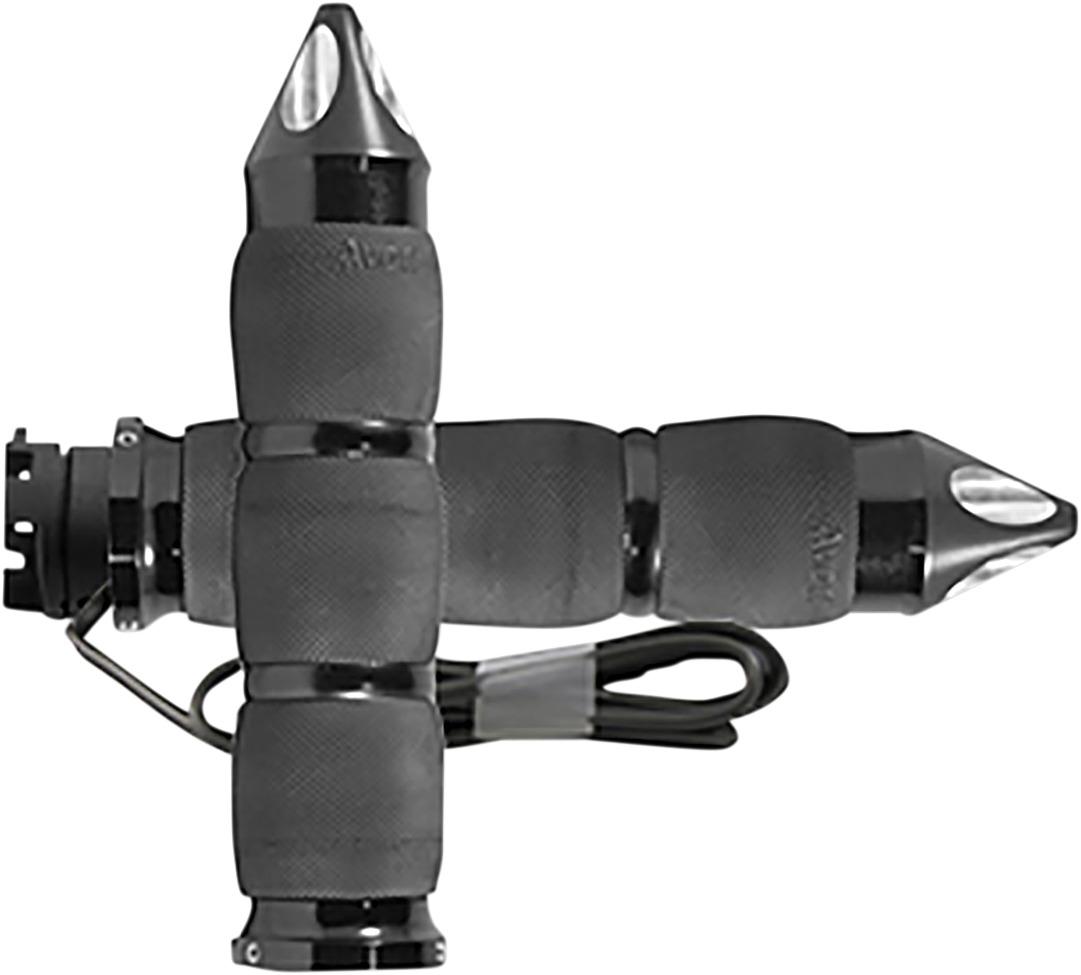 Avon Air Cushion Heated Grips Black Anodized Fits Indian Scout - Click Image to Close