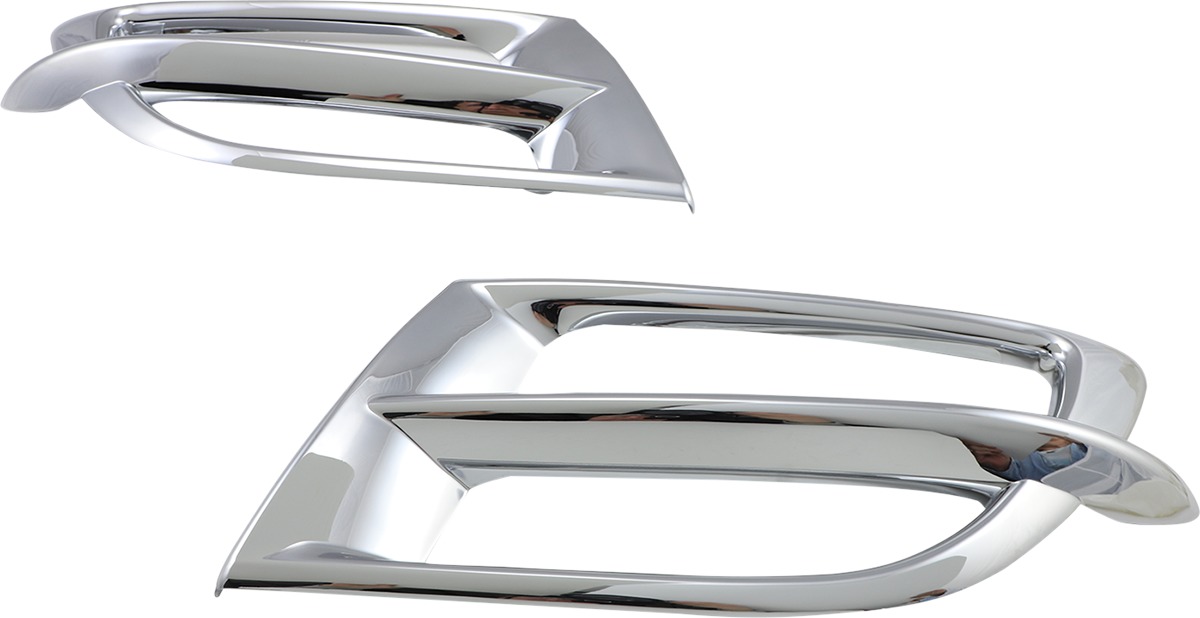 Show Chrome Side Fairing Accent Grille Silver 52-682 - Click Image to Close