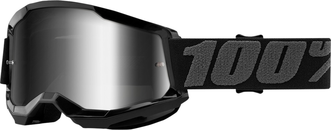 Strata 2 Black Goggles - Silver Mirror Lens - Click Image to Close