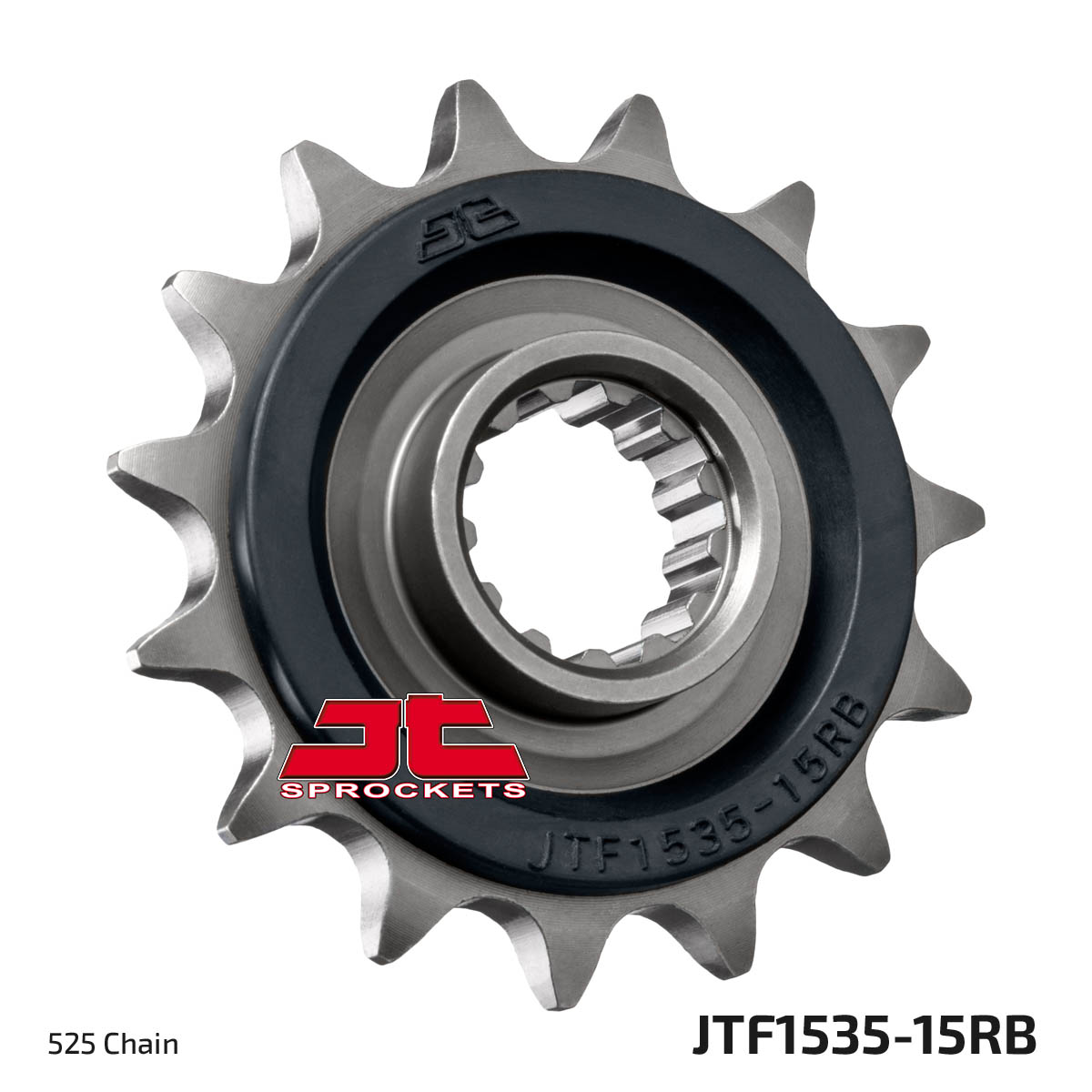 Steel Front Sprocket w/ Rubber Damper - 15 Teeth - New JT! - Click Image to Close
