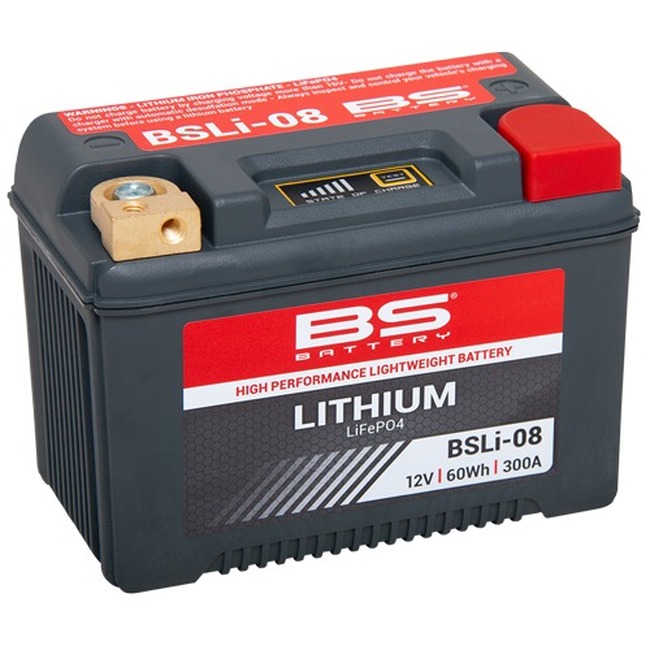 BSLI-08 Lithium Battery, 60Wh, 300 Amps - Replaces YTX14L, YTX15L, YB16L-B, YB16CL-B, YB18L-A - Click Image to Close