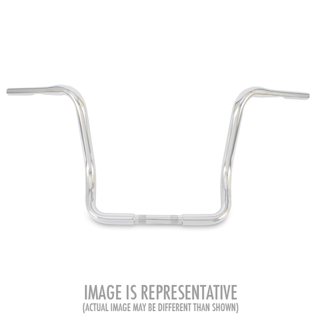 13" Bagger Bars Handlebars - Ape Hangers Chrome 1.25" Dia. - 38W-13H-6PB - Click Image to Close