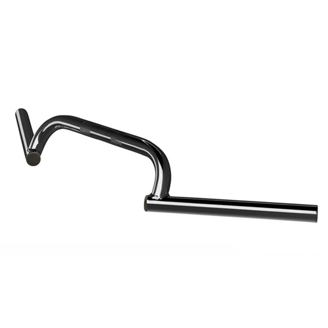 Clubman Bar Handlebars - Low Black 1.00" Dia. (slotted) 27.9W--5.31PB - Click Image to Close