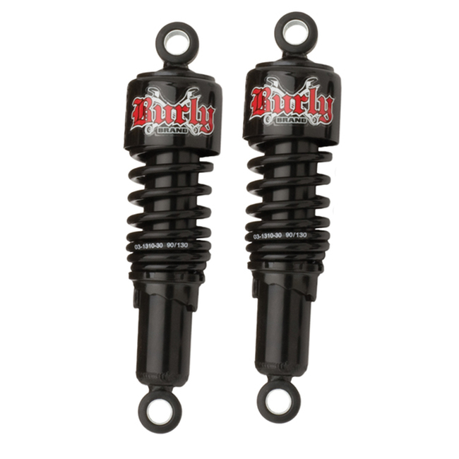 Black 10.50" Rear Lowering Slammer Shocks - For 04-20 Harley XL - Click Image to Close