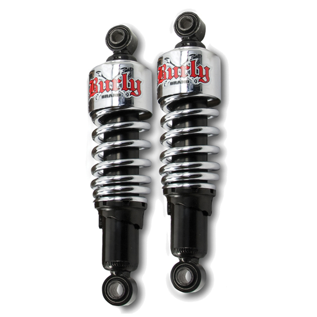 Chrome 10.50" Rear Lowering Slammer Shocks - Click Image to Close