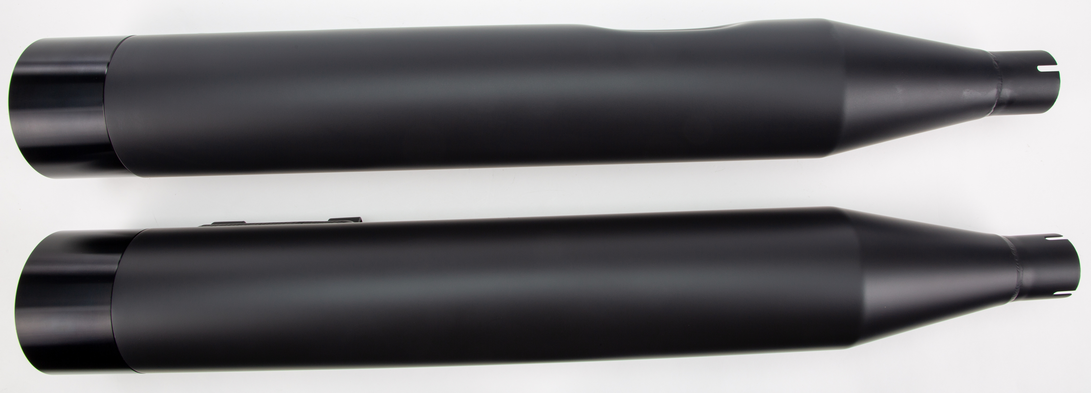 All Black Comp S Slip On Exhaust Mufflers - For 95-16 H-D Touring - Click Image to Close