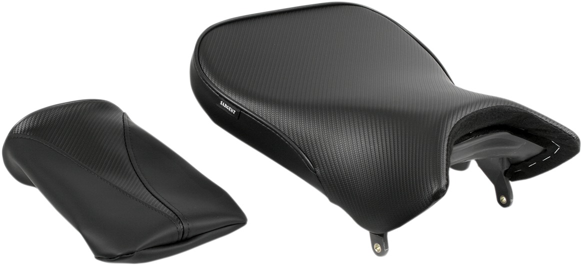 World Sport Performance Plain CarbonFX Vinyl 2-Up Seat - For Suzuki SV - Click Image to Close