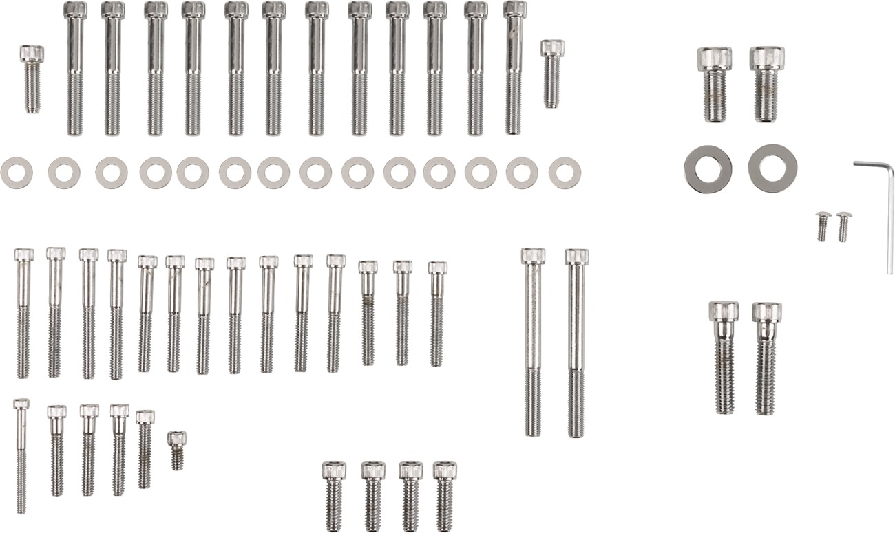 Drag Specialties Motor Bolt Set Chrome For Harley XLH1000 XLCH XLH900 - Chrome engine bolt kit For Harley XLH1000, XLCH, XLH900 - Click Image to Close