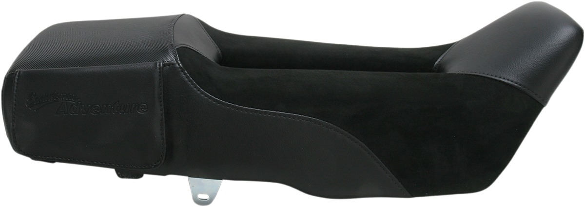 Adventure Track Stitched Suede 2-Up Seat - Black - For 87-17 Kawasaki KLR650 - Click Image to Close
