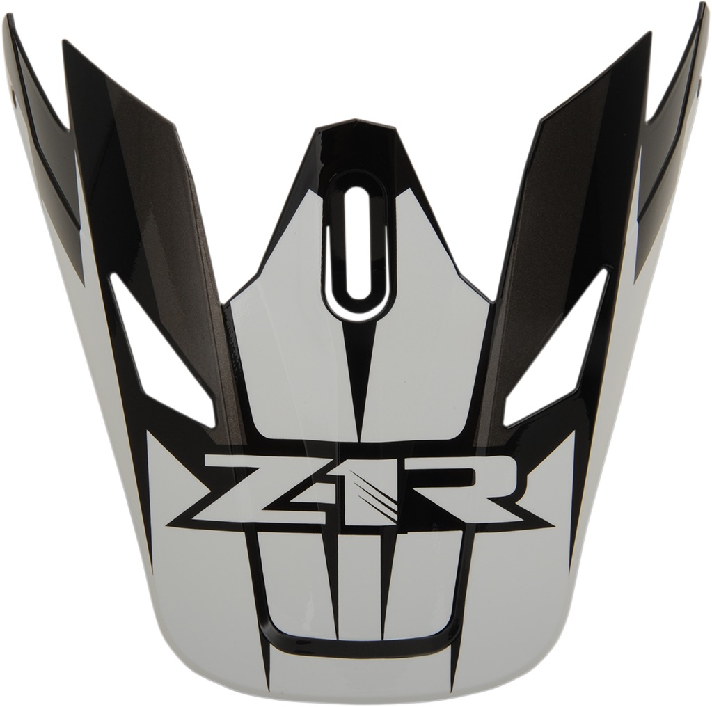 Z1R Rise Helmet Visor Ascend Graphic One Size White Black - Replacement visor for Z1R Rise helmets - Click Image to Close