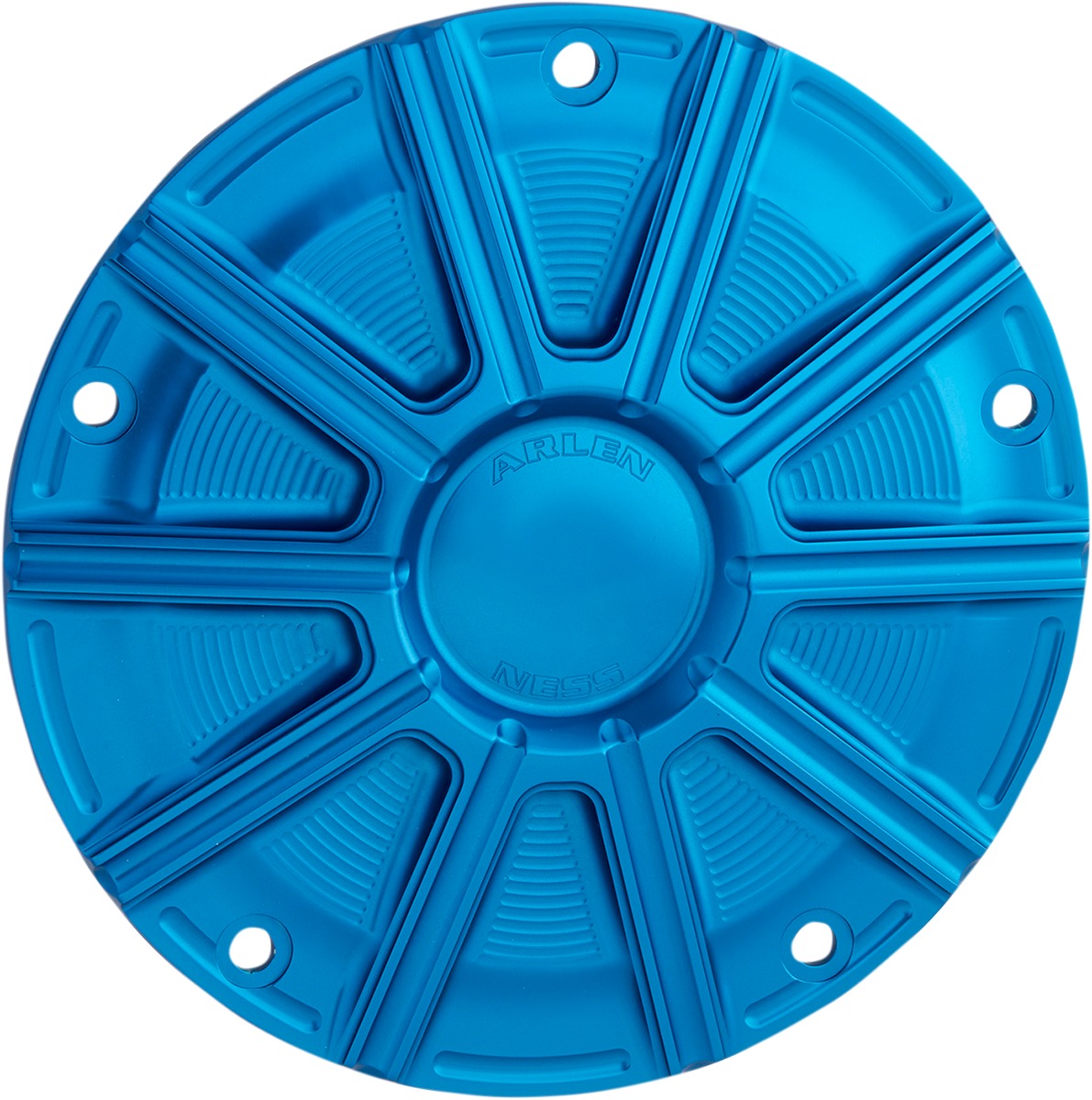 Arlen Ness 10-Gauge Derby Cover Blue - Click Image to Close