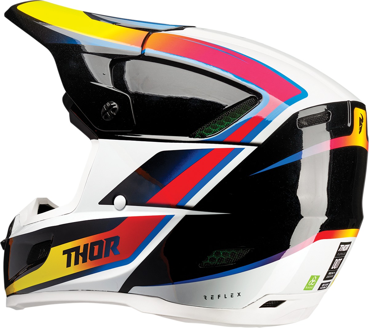 Reflex Accel MIPS Full Face Offroad Helmet Gloss Multi Large - Click Image to Close