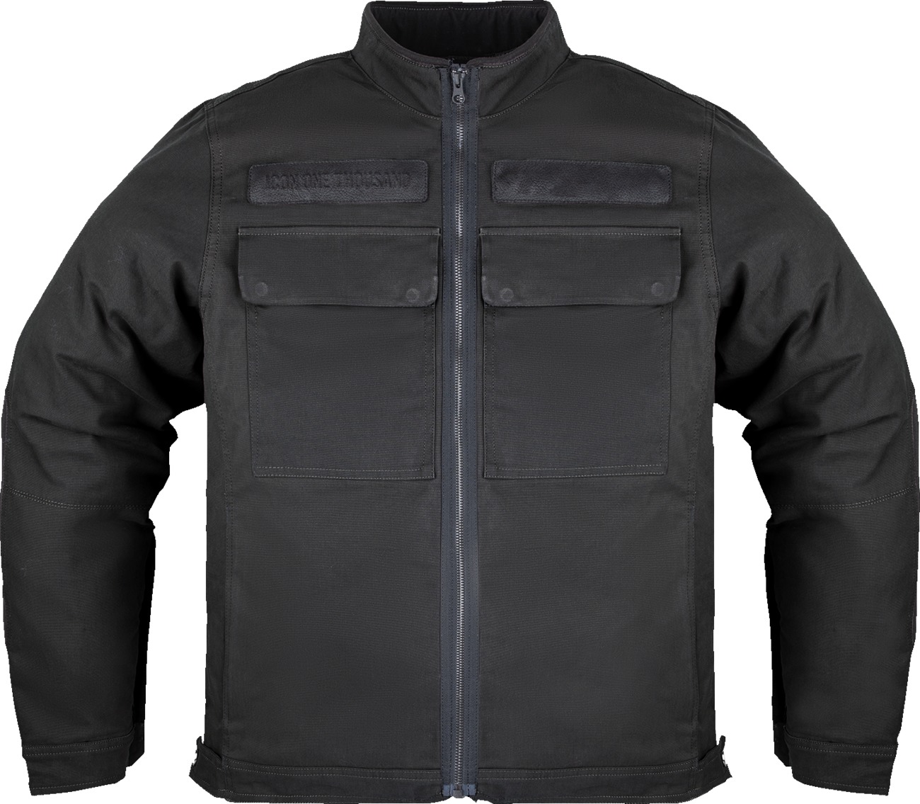 ICON Mototanker Jacket Black Men's Size S - Classic moto-inspired canvas jacket - Click Image to Close
