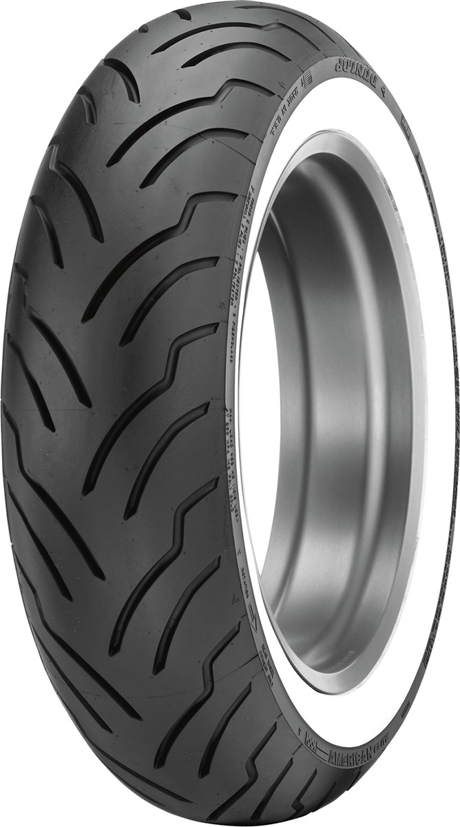 American Elite Rear Tire 180/65B16 81H Wide Whitewall - Wide White Wall For Modern Harley Touring Bikes & More - Click Image to Close