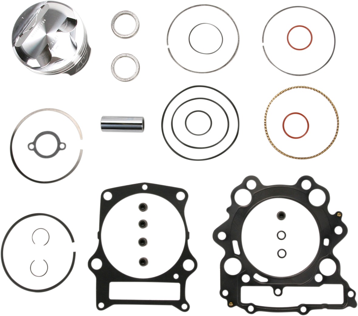 11:1 High Compr. Top End Piston Kit - +2mm Bore - For 02-08 Grizzly & 05-07 Rhino - Click Image to Close