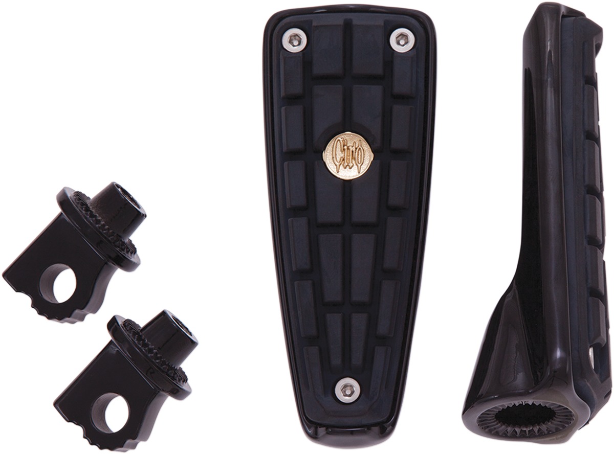 CIRO CMX Footpegs Black Pair For Harley Male Mount 1987-2024 - Fits Harley 1/2" male mount 1987-2024 models - Click Image to Close