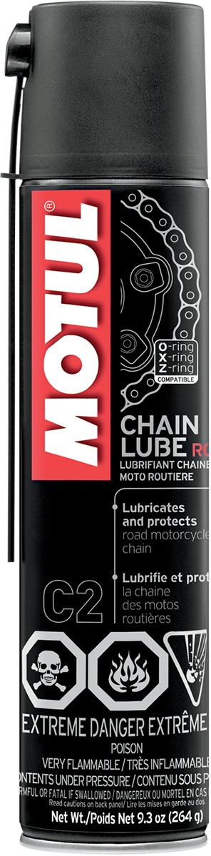 Motul C2 Chain Lube Road Aerosol 9.3oz - Chain lube for all chain types, 9.3oz aerosol can - Click Image to Close