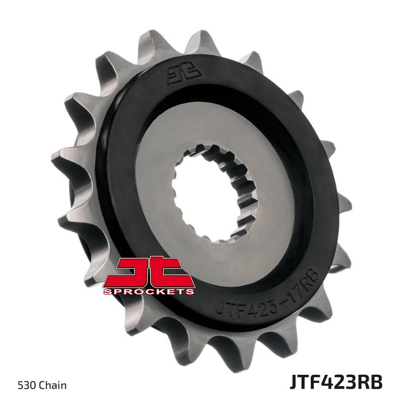 Front Steel Countershaft Sprocket w/ Rubber Damper - 18 Tooth 530 - Click Image to Close