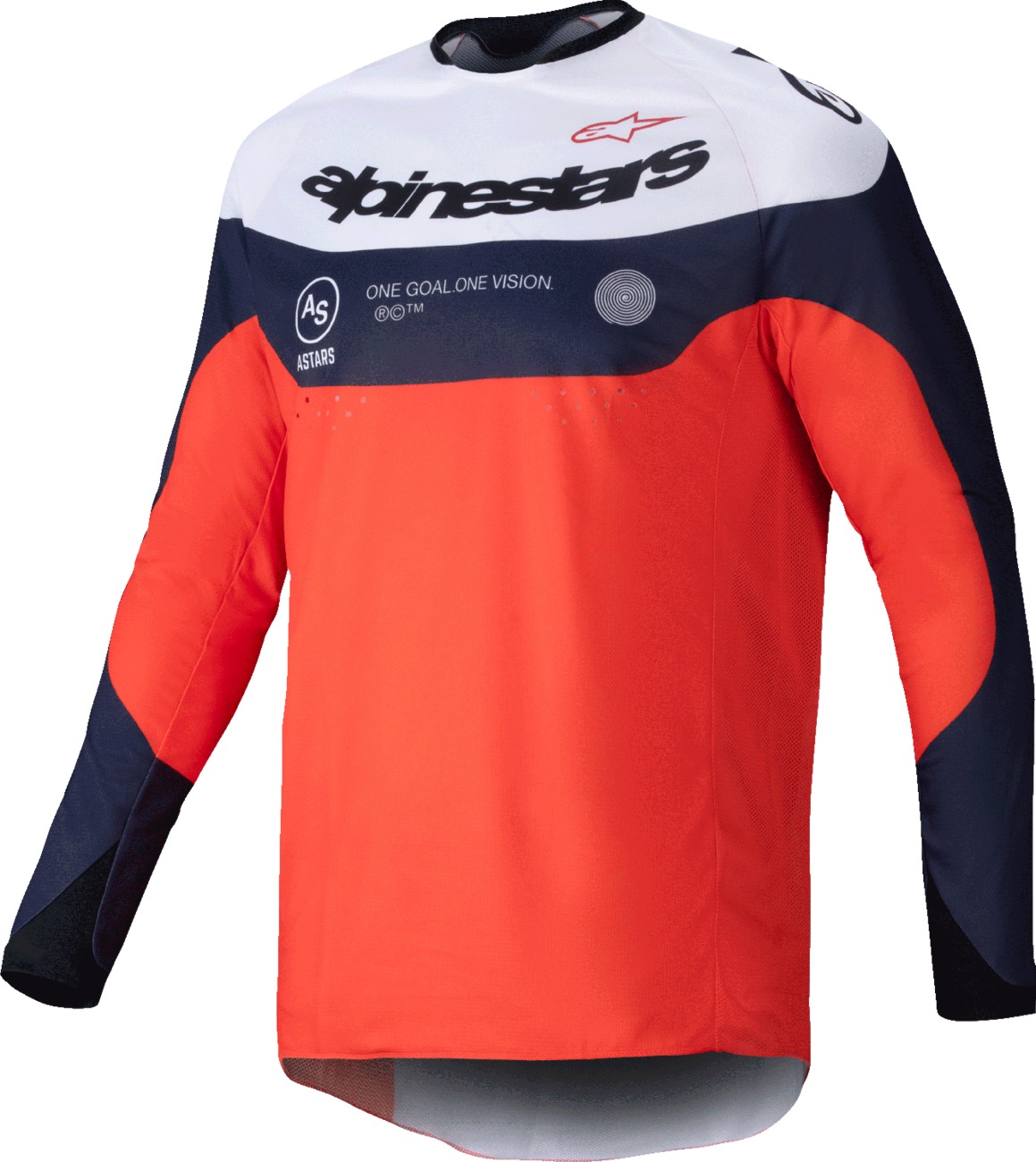Alpinestars Pro-Dura Jersey Navy/Orange/White XL Men's - Durable enduro jersey in XL Navy/Orange/White - Click Image to Close
