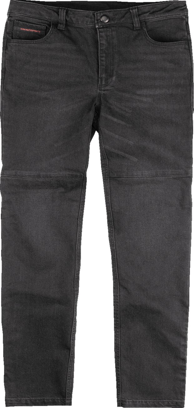 ICON Uparmor Covec Jeans Men's Black Size 42 - Men's black sport riding jeans - Click Image to Close