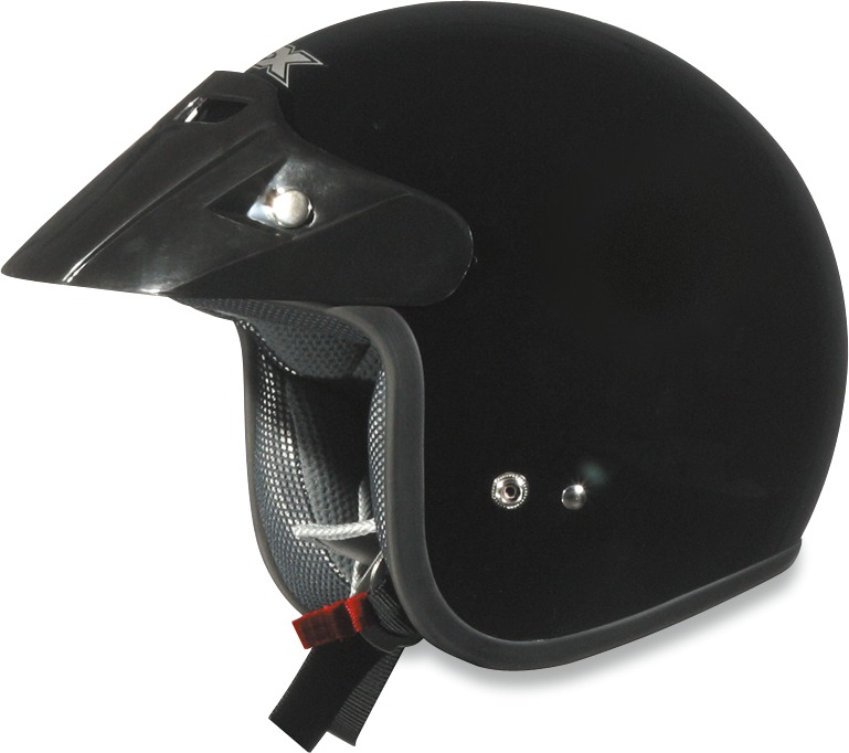 FX-75Y Open Face Street Helmet - Gloss Black Youth Small - Click Image to Close