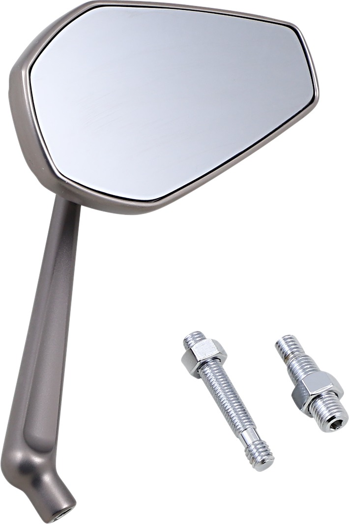 Arlen Ness Mini Stocker Billet Mirror Left Titanium Aluminum - Click Image to Close