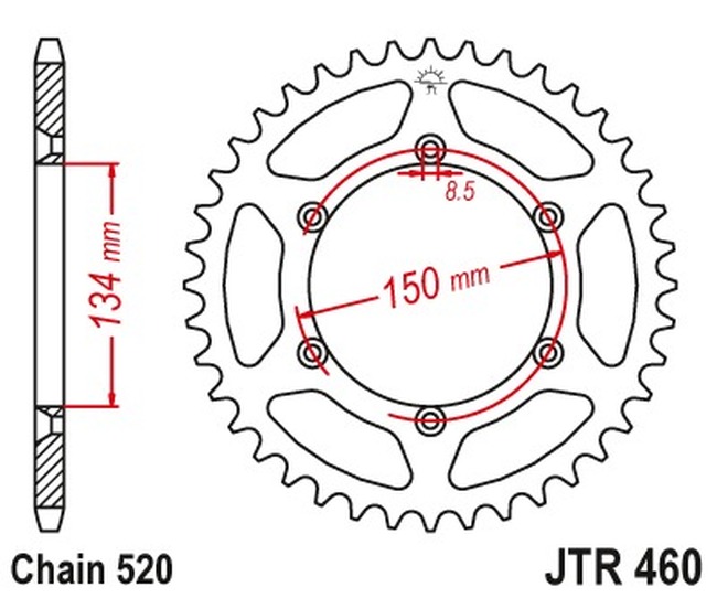 Steel Rear Sprocket - 43 Tooth Front Sprocket - 13 Tooth 520 Kit - Click Image to Close