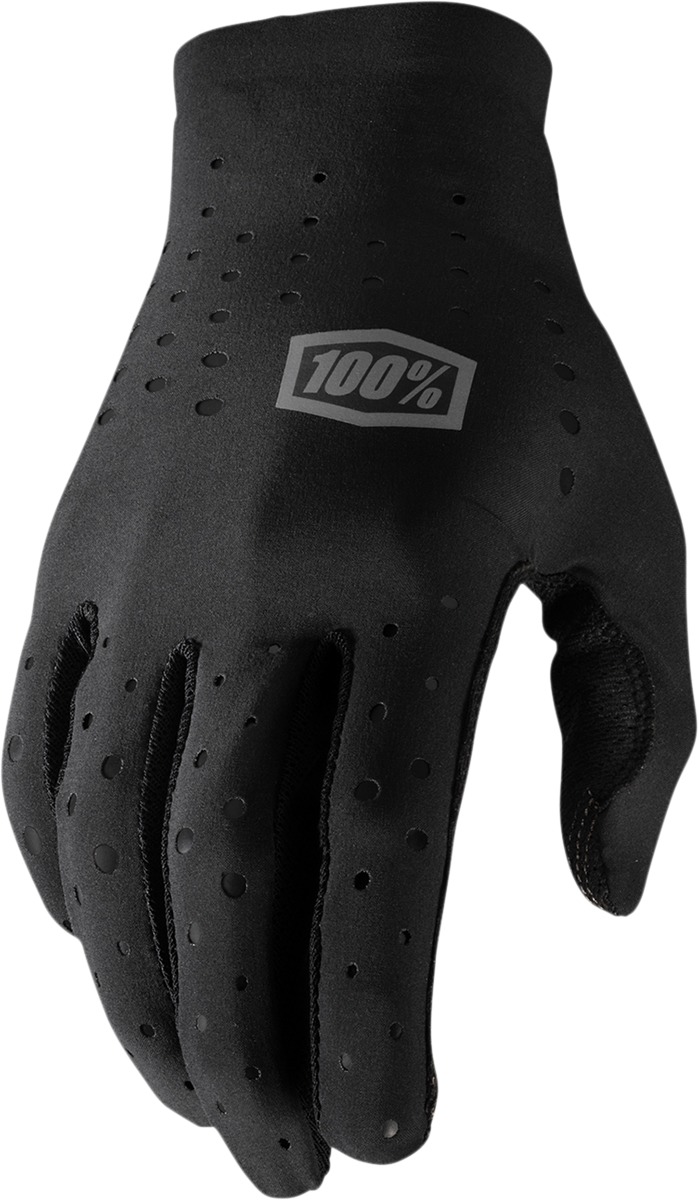 100% Men's Black Sling Bike Gloves - Large for Motocross/Off-Road - Click Image to Close