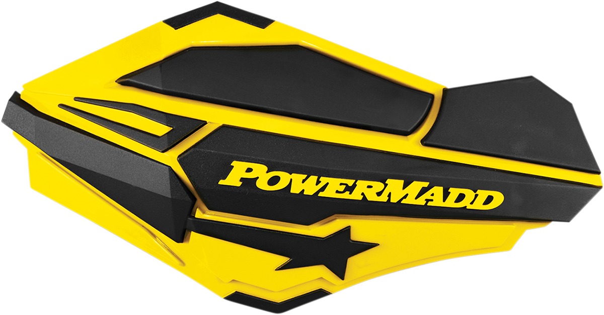 Powermadd Sentinel Handguards Suzuki Yellow/Black - Durable handguards, yellow/black, mounts sold separately - Click Image to Close