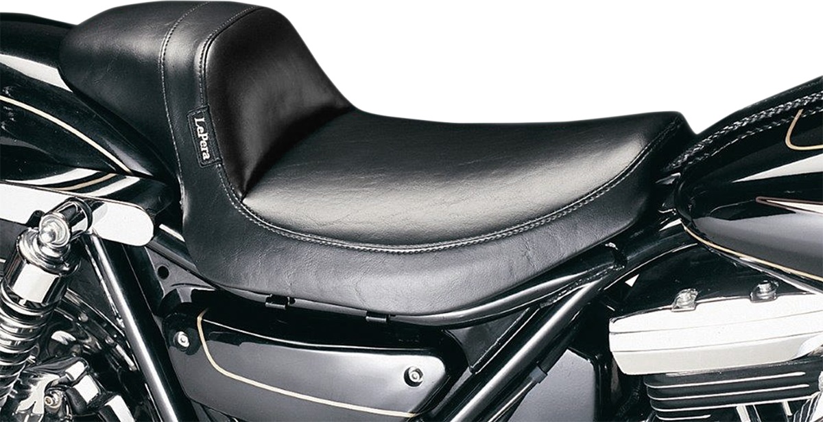 Daytona Sport Plain Vinyl Solo Seat - Black - For 82-94 Harley FXR - Click Image to Close