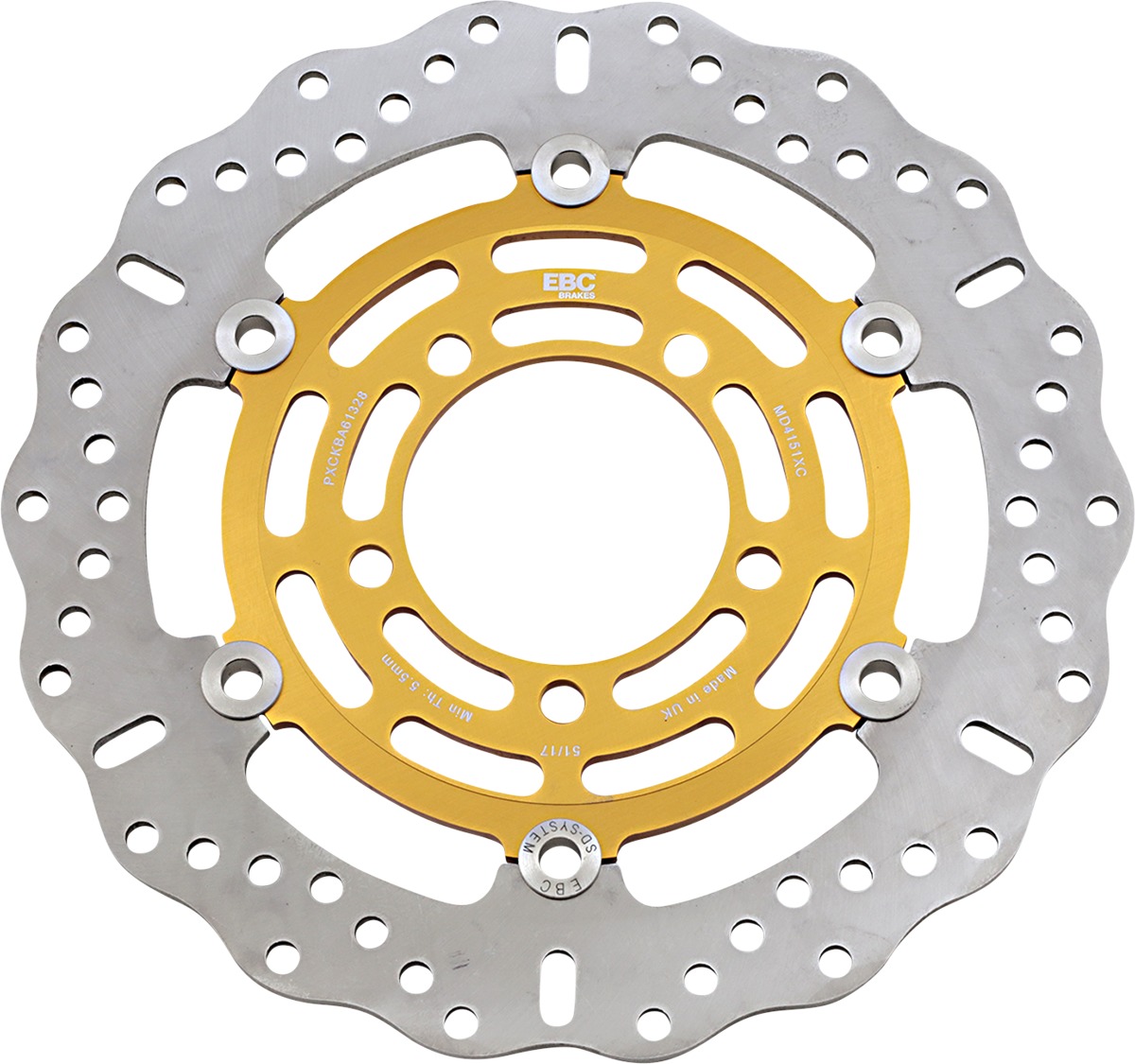 Pro-Lite Contour Brake Rotor - For 03-04 Kawasaki ZX6R/R - Click Image to Close