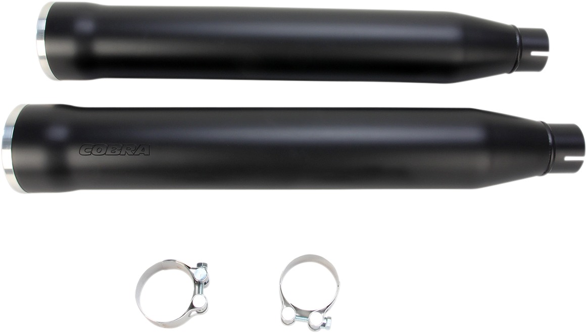 3" RPT Black Dual Slip On Exhaust - For 07-17 Harley Softail - Click Image to Close