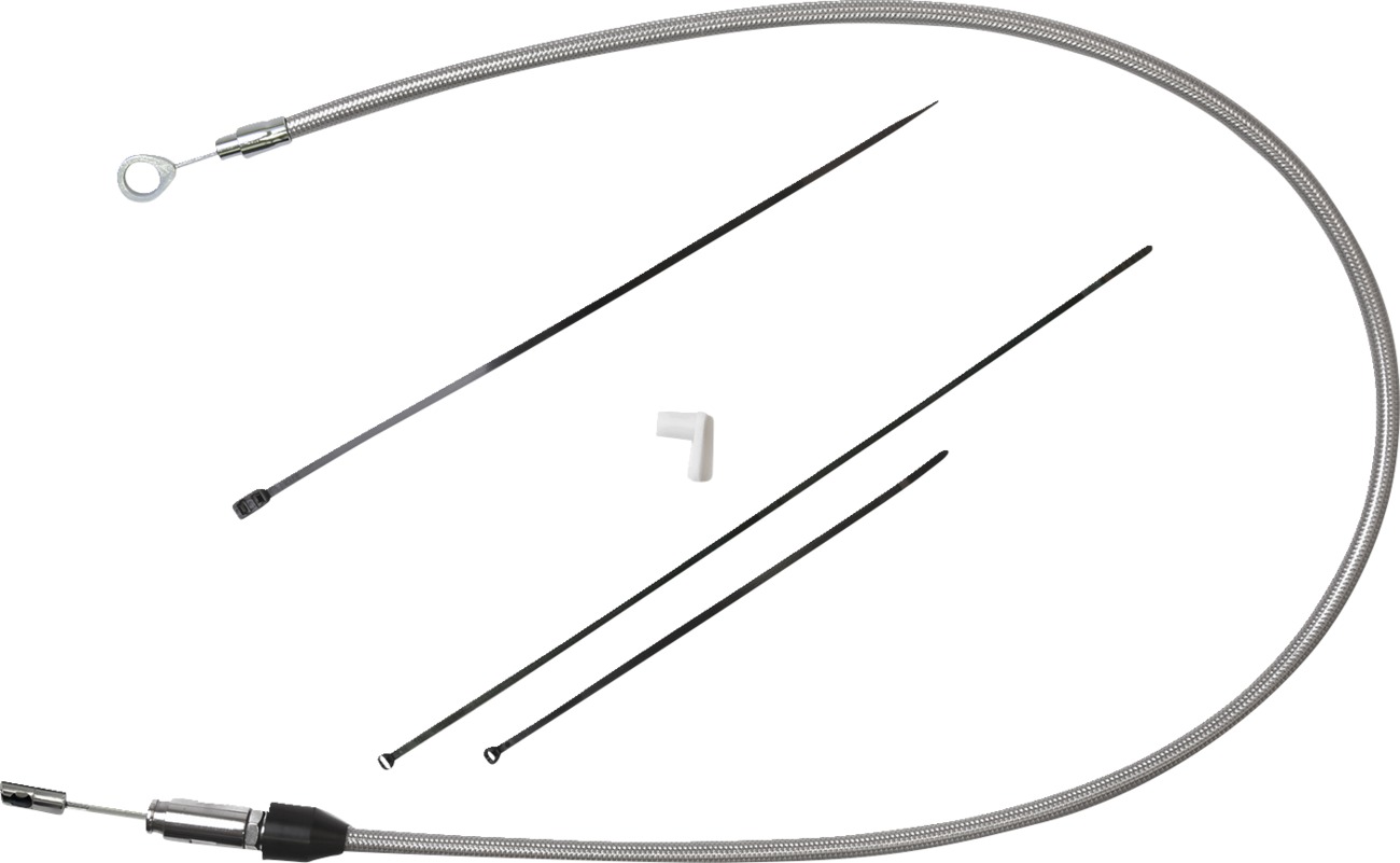 Drag Specialties Quick Connect Clutch Cable Chrome For Harley-Davidson - Chrome clutch cable for select Harley-Davidson models - Click Image to Close